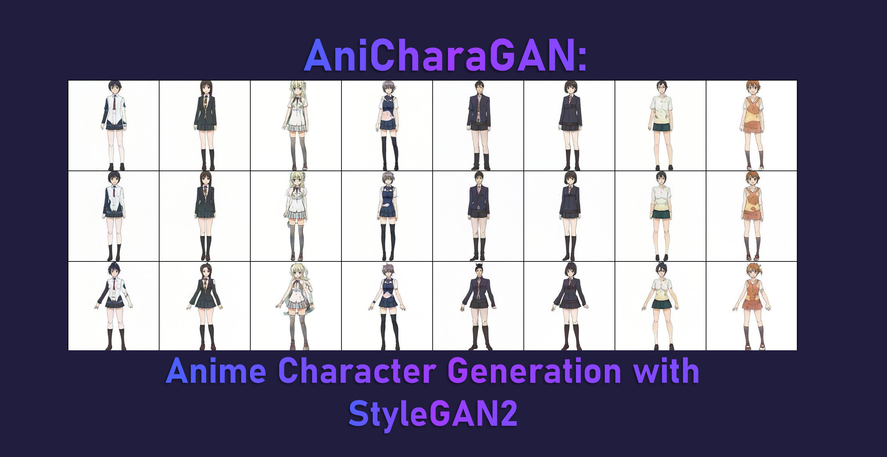 AniCharaGAN - Anime Character Generation with StyleGAN2