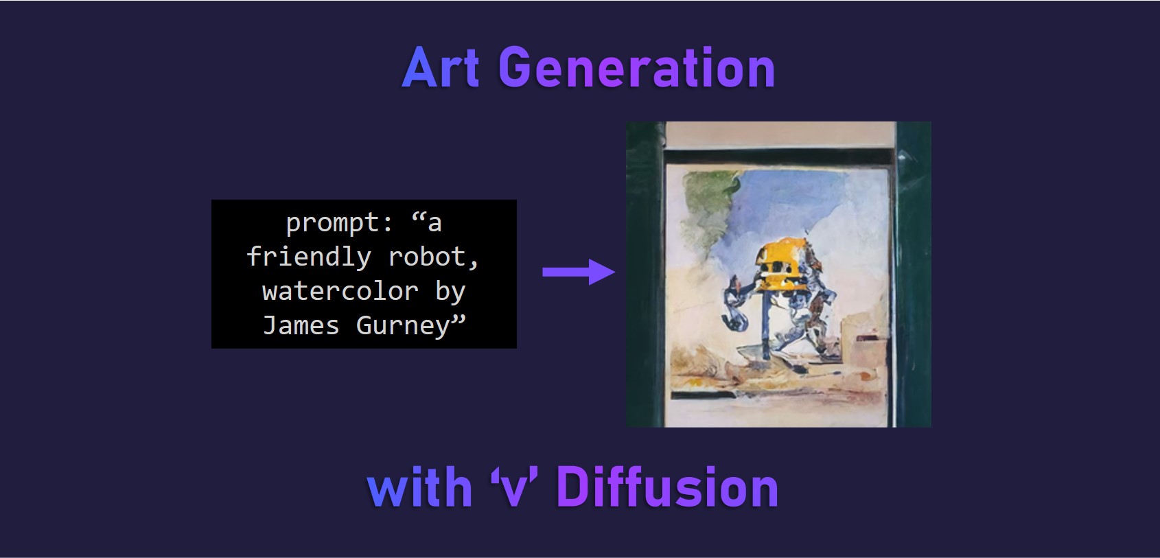 Art Generation with v-diffusion