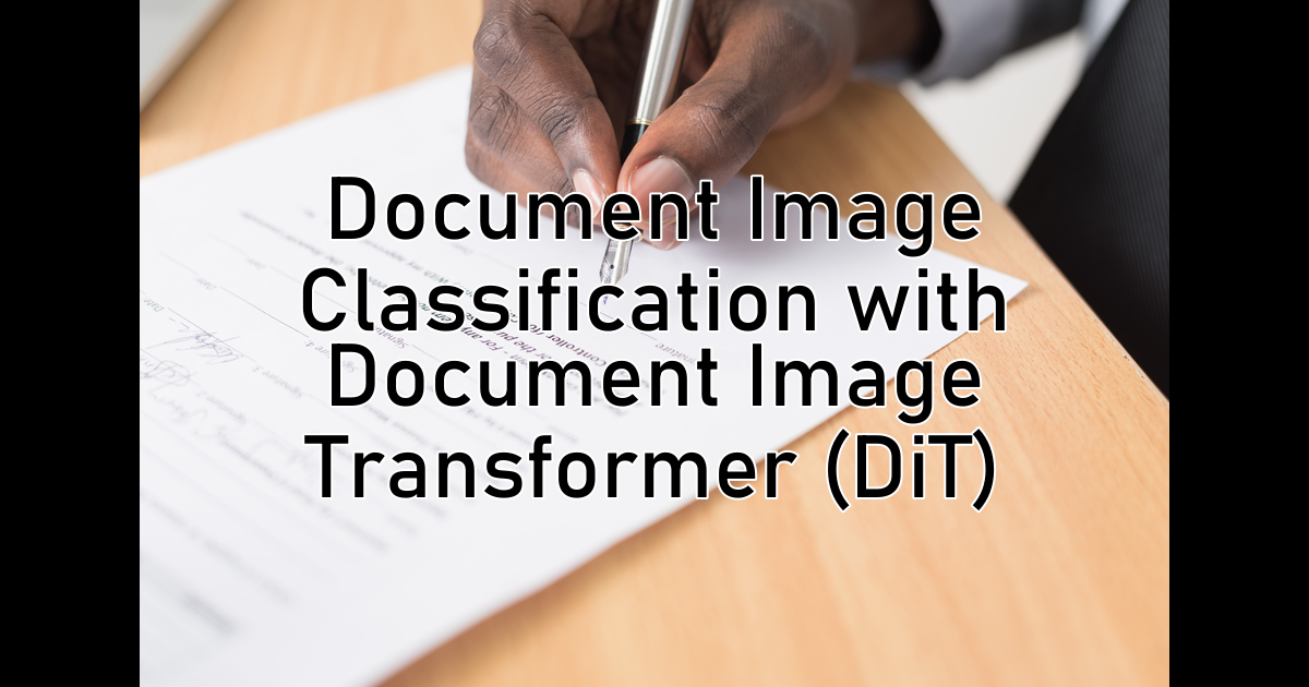 Document Image Classification with Document Image Transformer (DiT)
