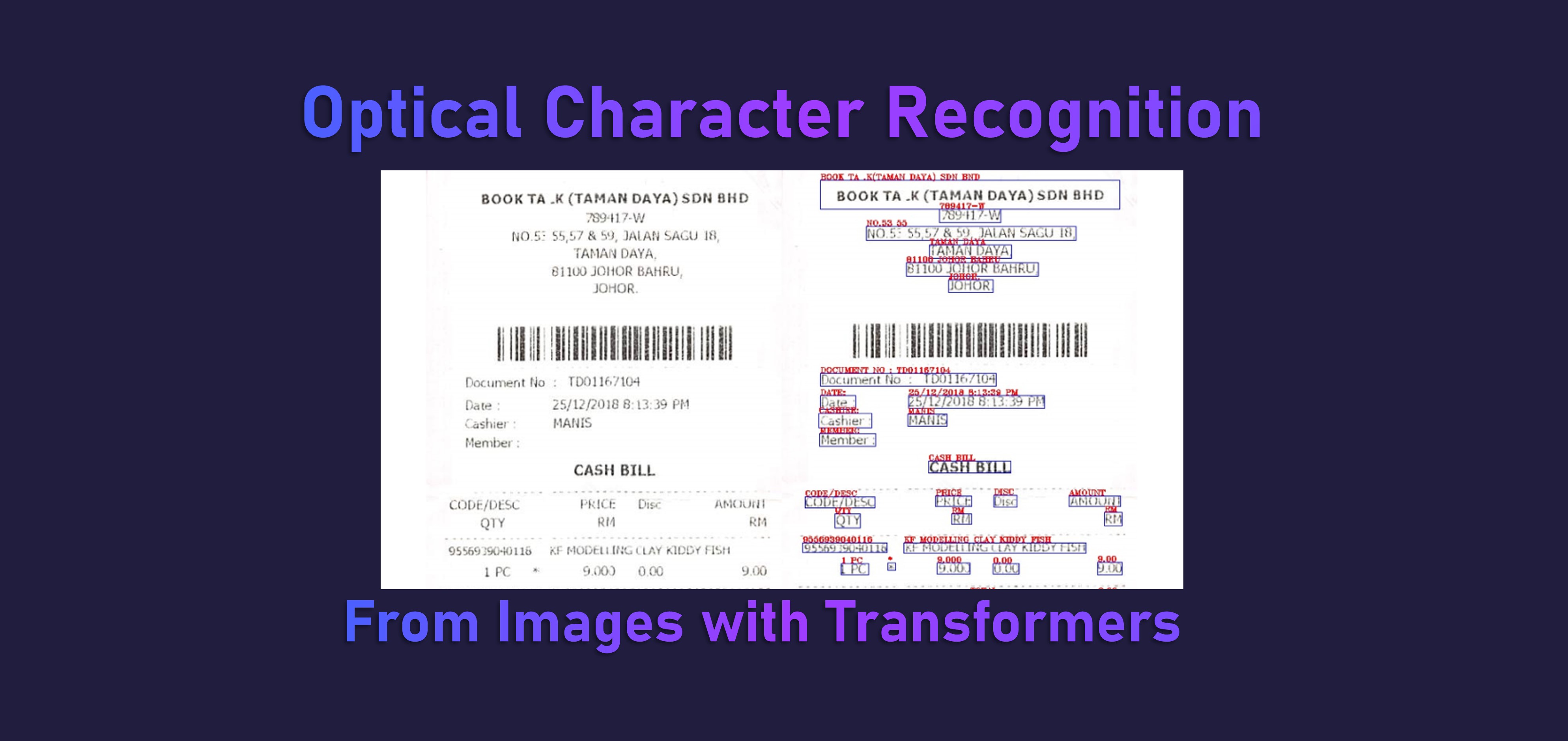 Optical Character Recognition from Images with TrOCR